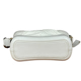 Chanel White Quilted Leather Small Gabrielle Hobo Bag 2019