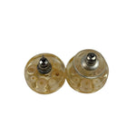Chanel Vintage CC Clear Resin Faux Pearl Earrings