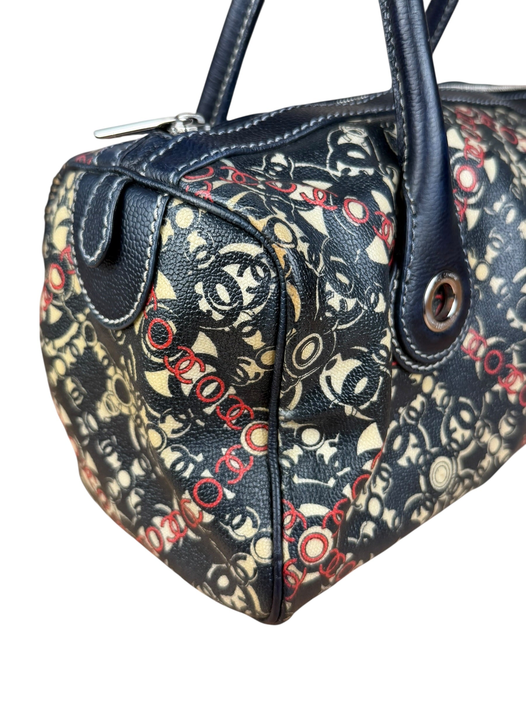 Chanel Vintage Coco Optic Bowler Bag 2006