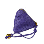 Bottega Veneta Purple Leather Nano Pyramid Pouch