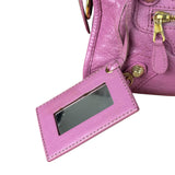Balenciaga Purple Leather Velo Moto Two-Way Bag
