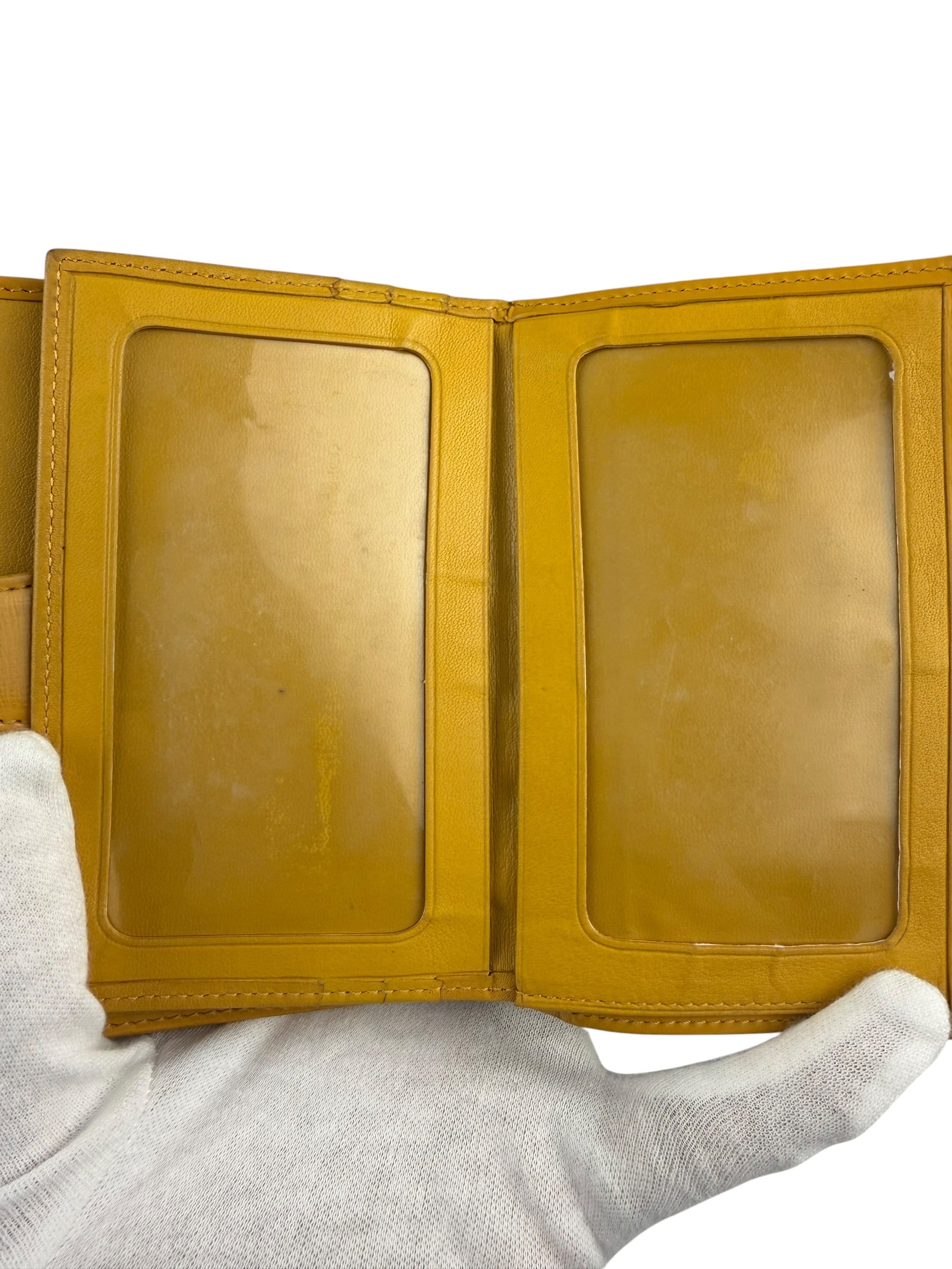 Loewe Vintage Yellow Leather Bifold Wallet