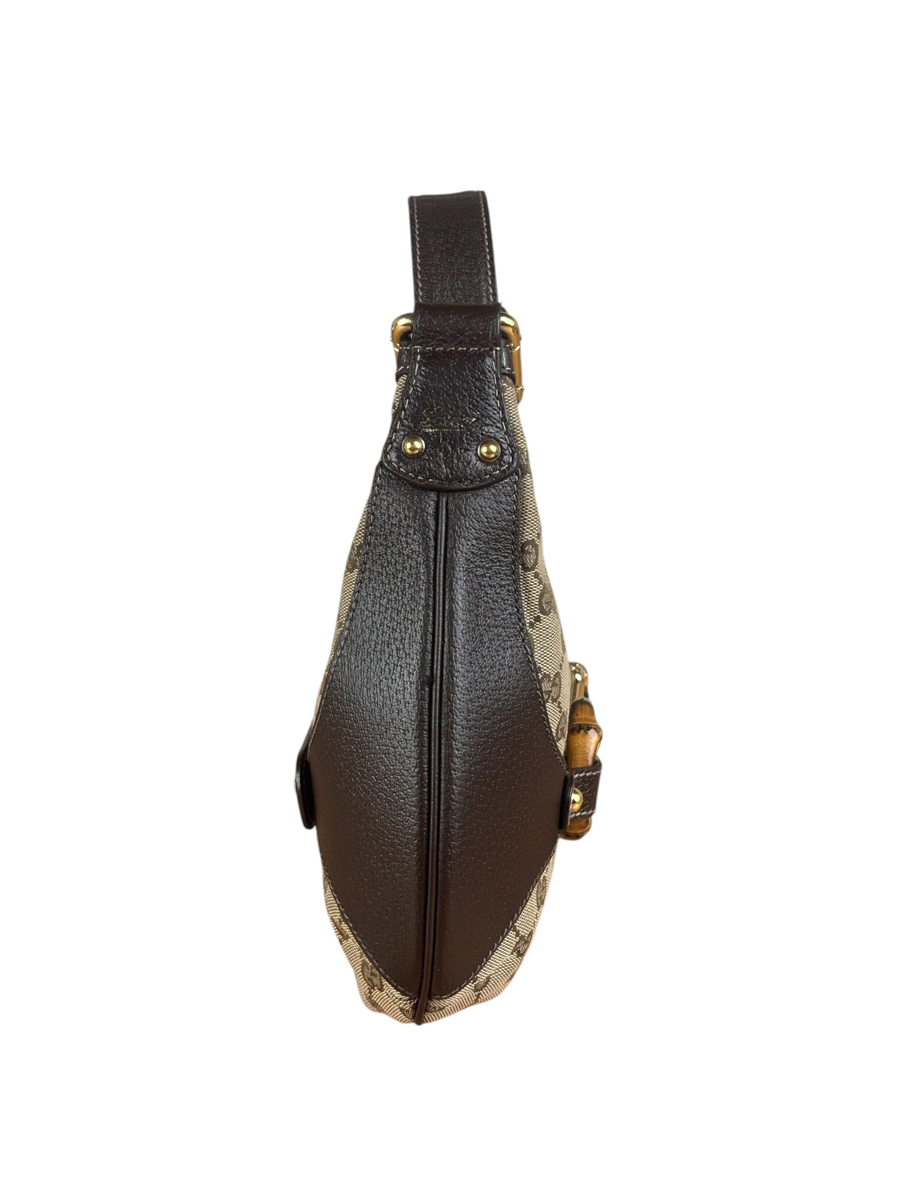 Gucci GG Canvas Bamboo Horsebit Amalfi Hobo