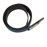 Hermes Blue/Black Leather Reversible H Belt
