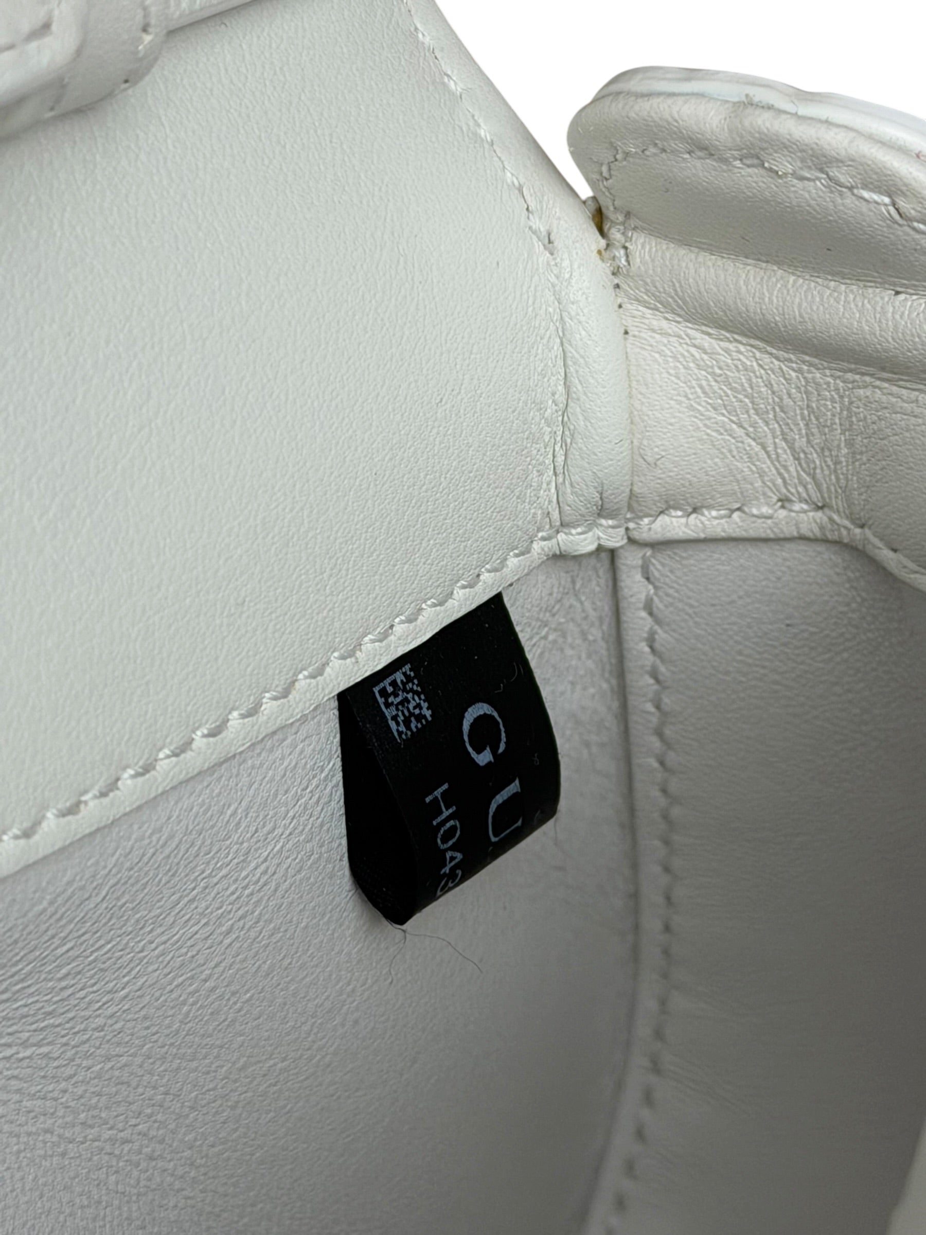 Gucci White Leather Bamboo Night Small Clutch/Pochette