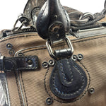 Chloe Beige/Silver Patent Leather Paddington Handbag