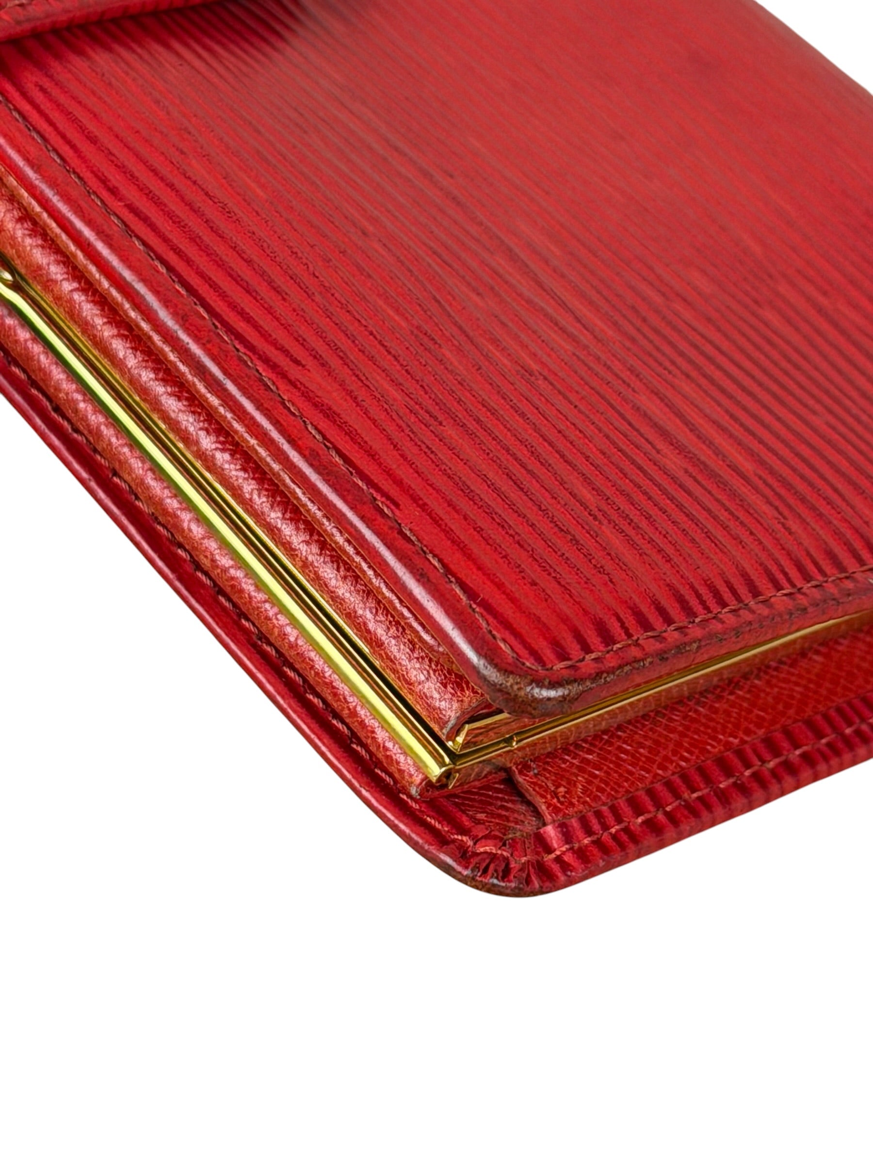 Louis Vuitton Vintage Red Epi Leather Agenda Cover Pochette