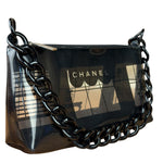 Chanel Black PVC Vinyl Coco Windows Pochette 2003