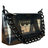 Chanel Black PVC Vinyl Coco Windows Pochette 2003