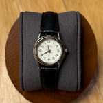 Alba Styla White Dial Black Leather Strao