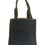 Fendi Black Straw Roma 1925 Tote