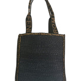 Fendi Black Straw Roma 1925 Tote