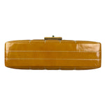 Chanel Gold Patent East West Stitch Flap Bag 2002