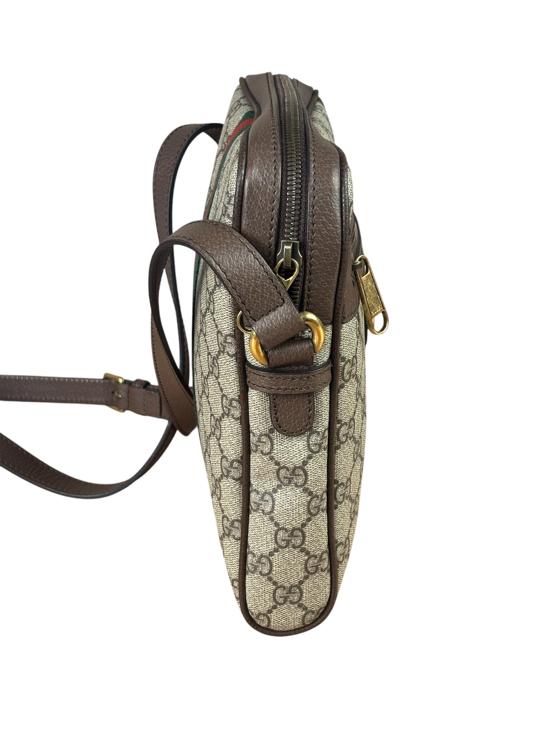 Gucci Beige/Brown GG Supreme Ophidia Messenger Bag