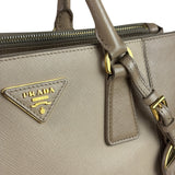 Prada Beige Saffiano Leather Galleria Large Shoulder Bag