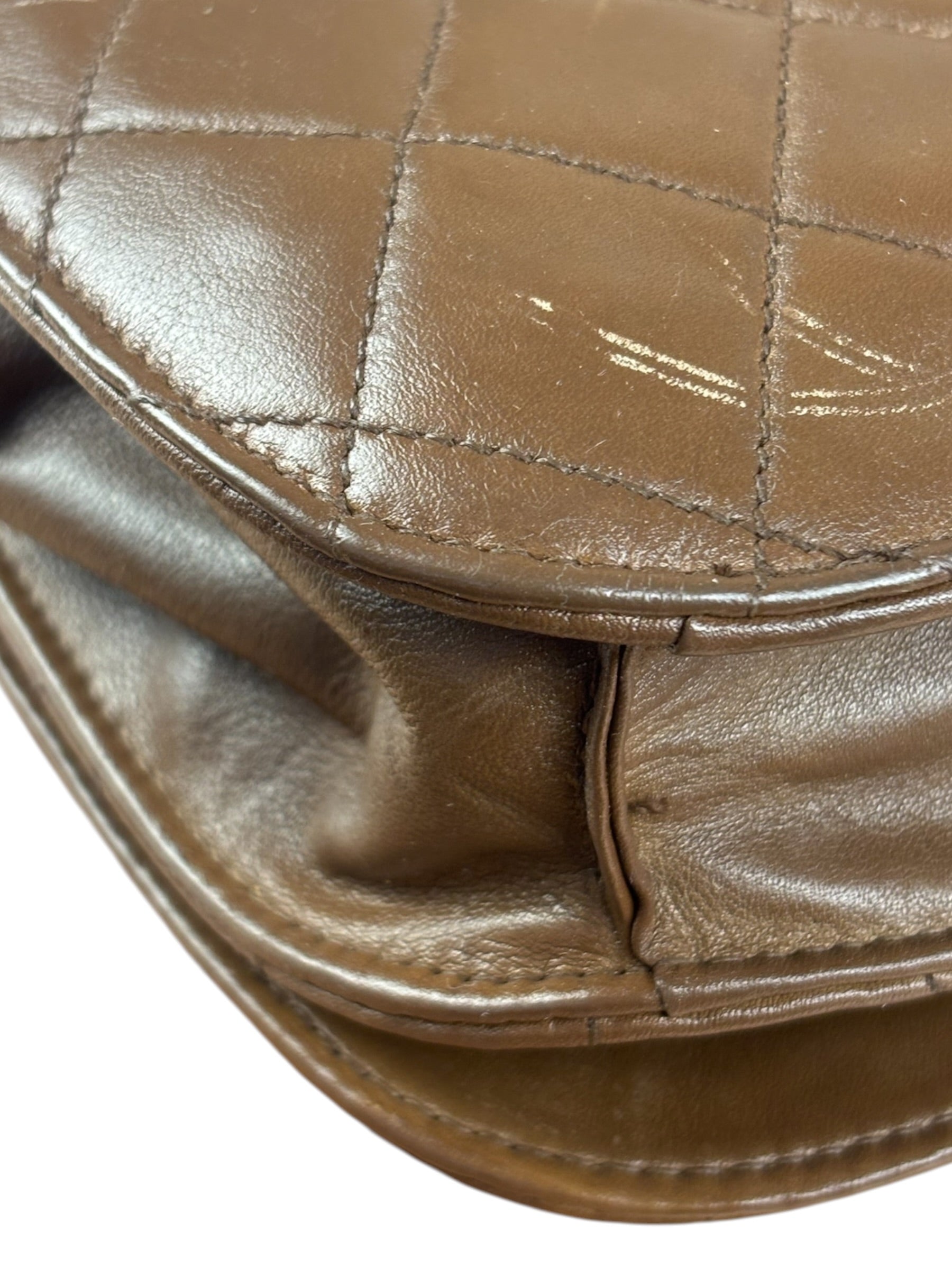 Chanel Brown Quilted Waist Bag 1990