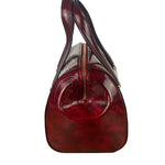 Cartier Red Patent Leather Logo Embossed Handbag