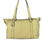 Gucci Yellow Leather GG Abbey Shoulder Bag
