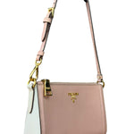 Prada Bicolor Saffiano Leather Mini Pochette