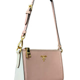 Prada Bicolor Saffiano Leather Mini Pochette