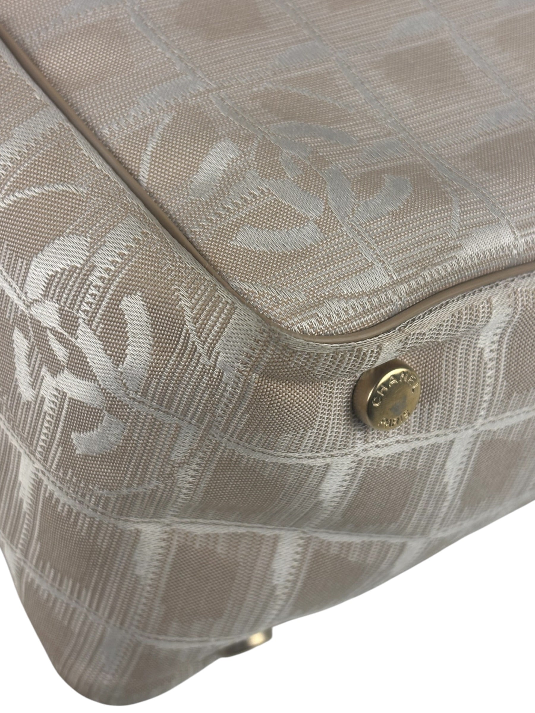 Chanel Beige Travel Line Nylon Shoulder Bag-2003
