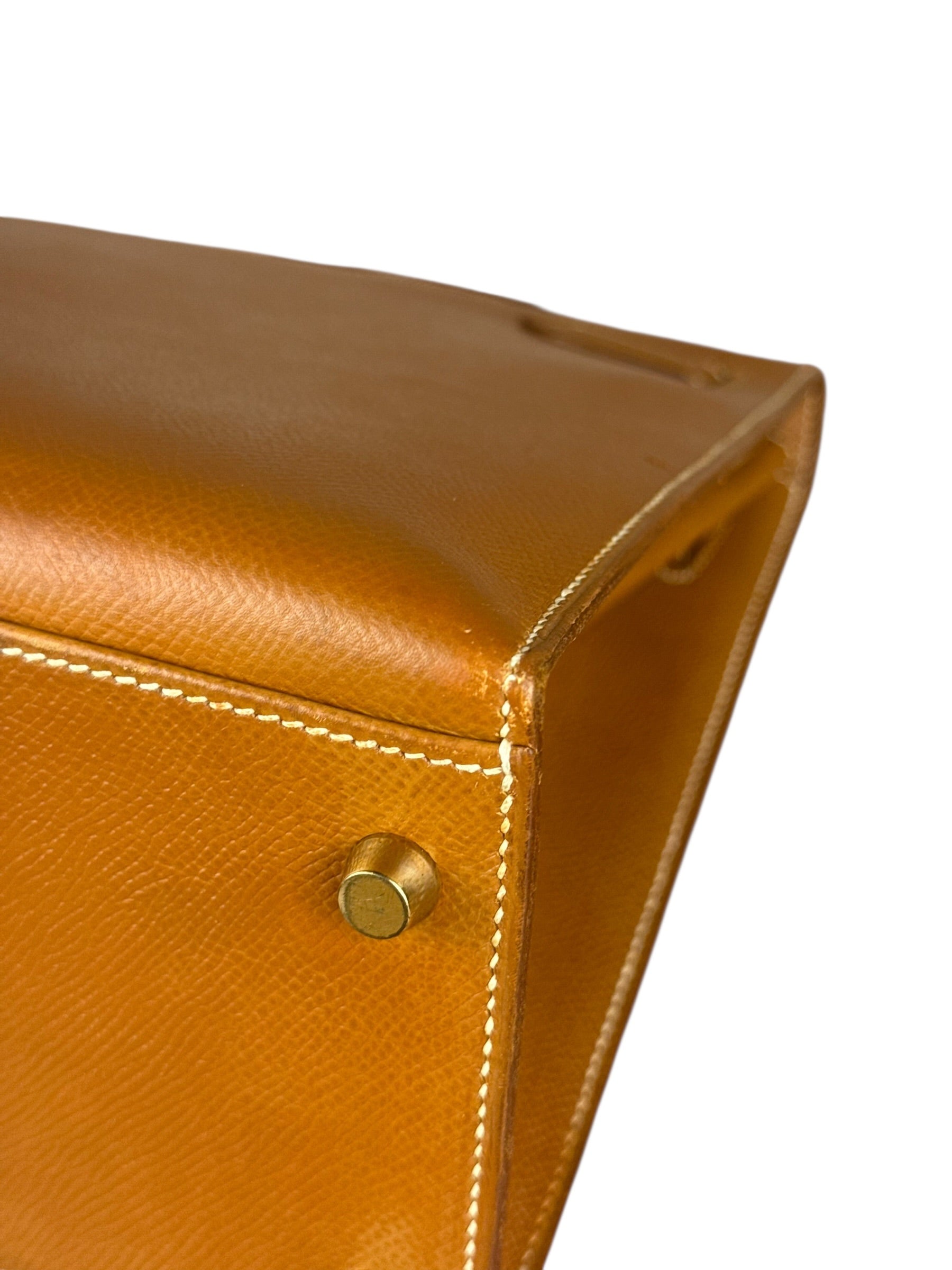 Hermes Kelly 32 Sellier Epsom Gold Handbag 1995