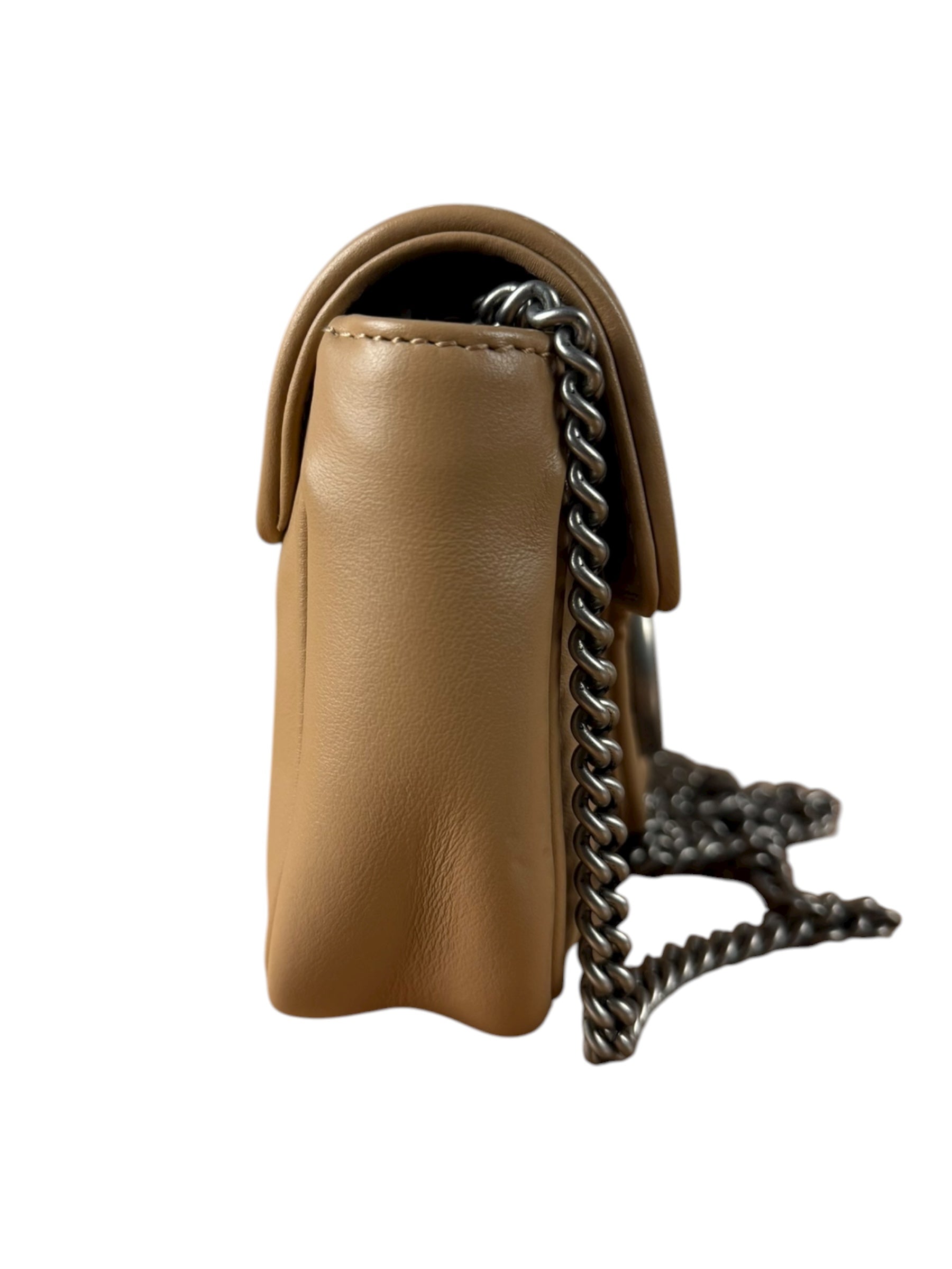 Gucci GG Marmont Matelasse Leather Mini Crossbody Bag Beige