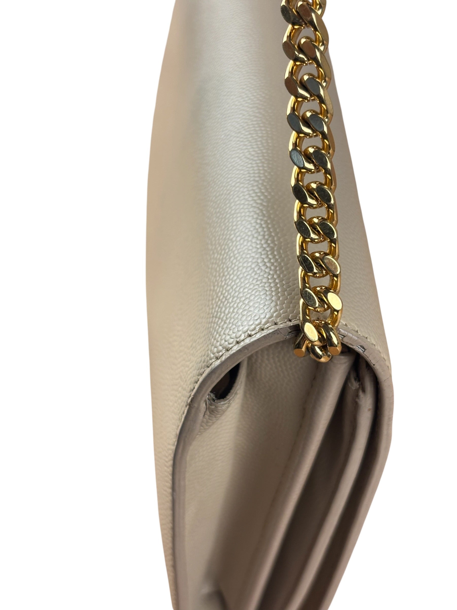 Yves Saint Laurent Cream Embossed Leather KateCrossbody Bag