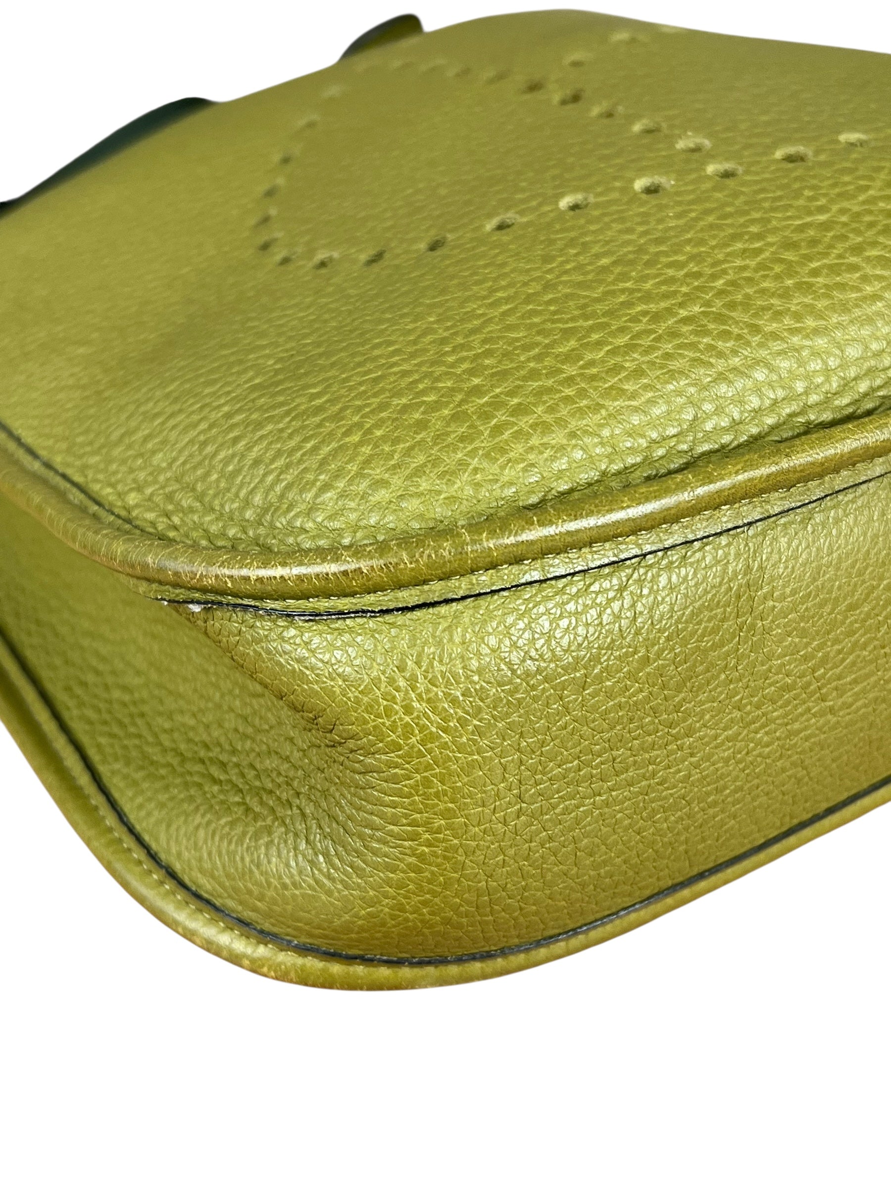 Hermes Taurillon Clemence Evelyne Green