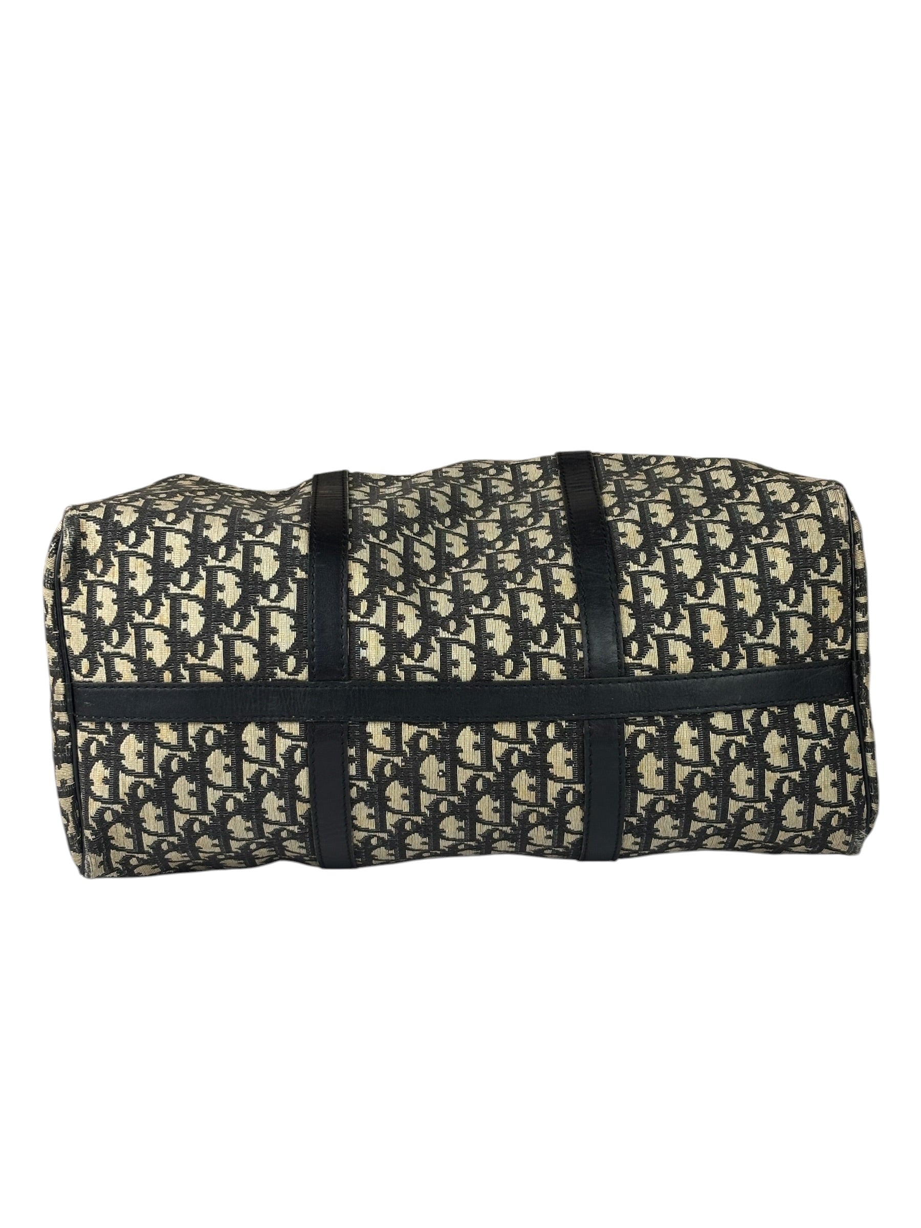 Christian Dior Vintage Black Trotter Boston Bag