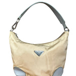 Prada Vintage Nylon Blue Leather Pochette