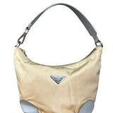 Prada Vintage Nylon Blue Leather Pochette