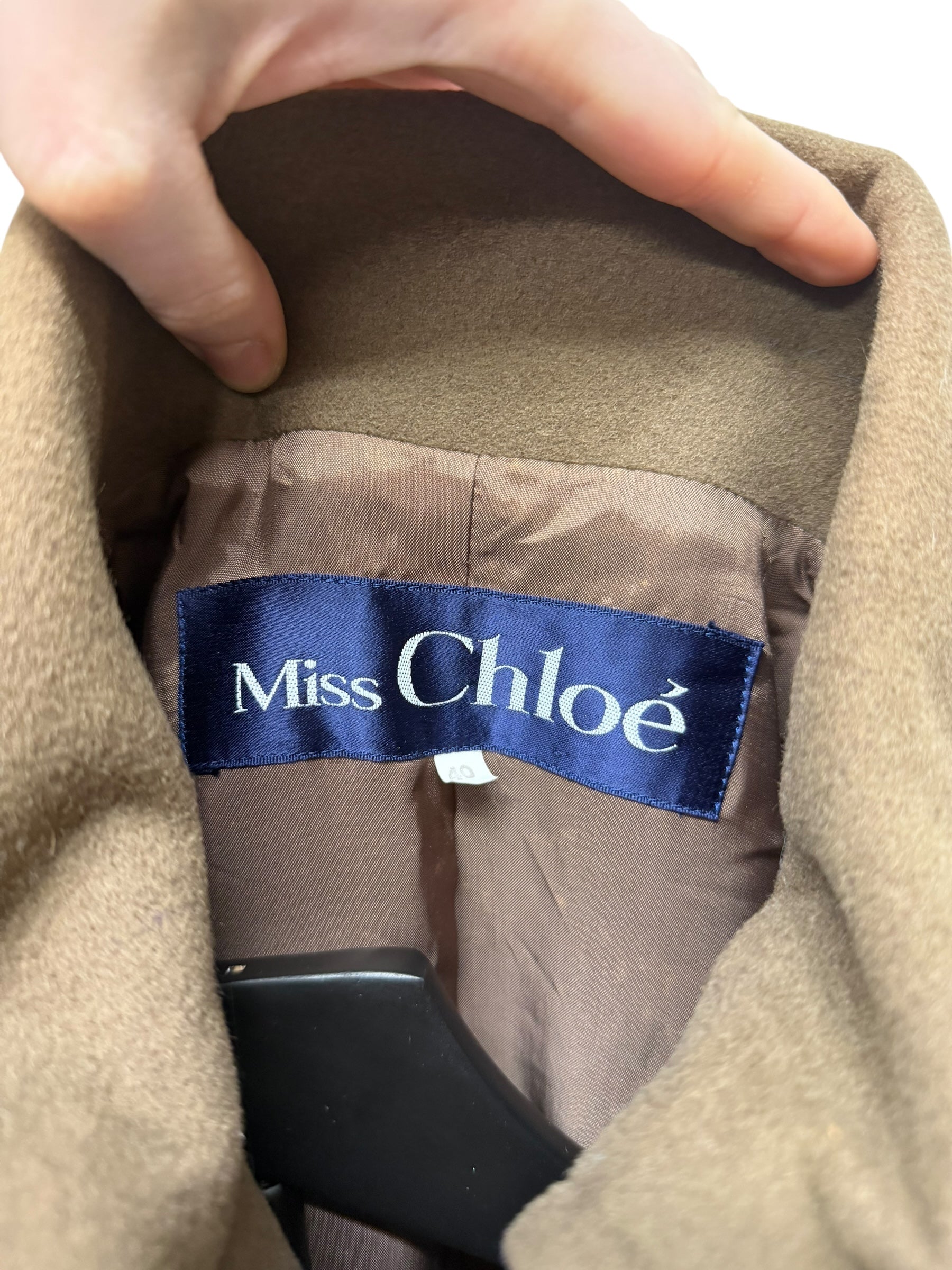 Miss Chloé Brown Wool Trench Coat