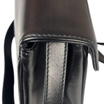 Ferragamo Black Leather Flap Mini Shoulder Bag
