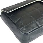 Chanel Black Chocolate Bar East West Flap Bag 2002