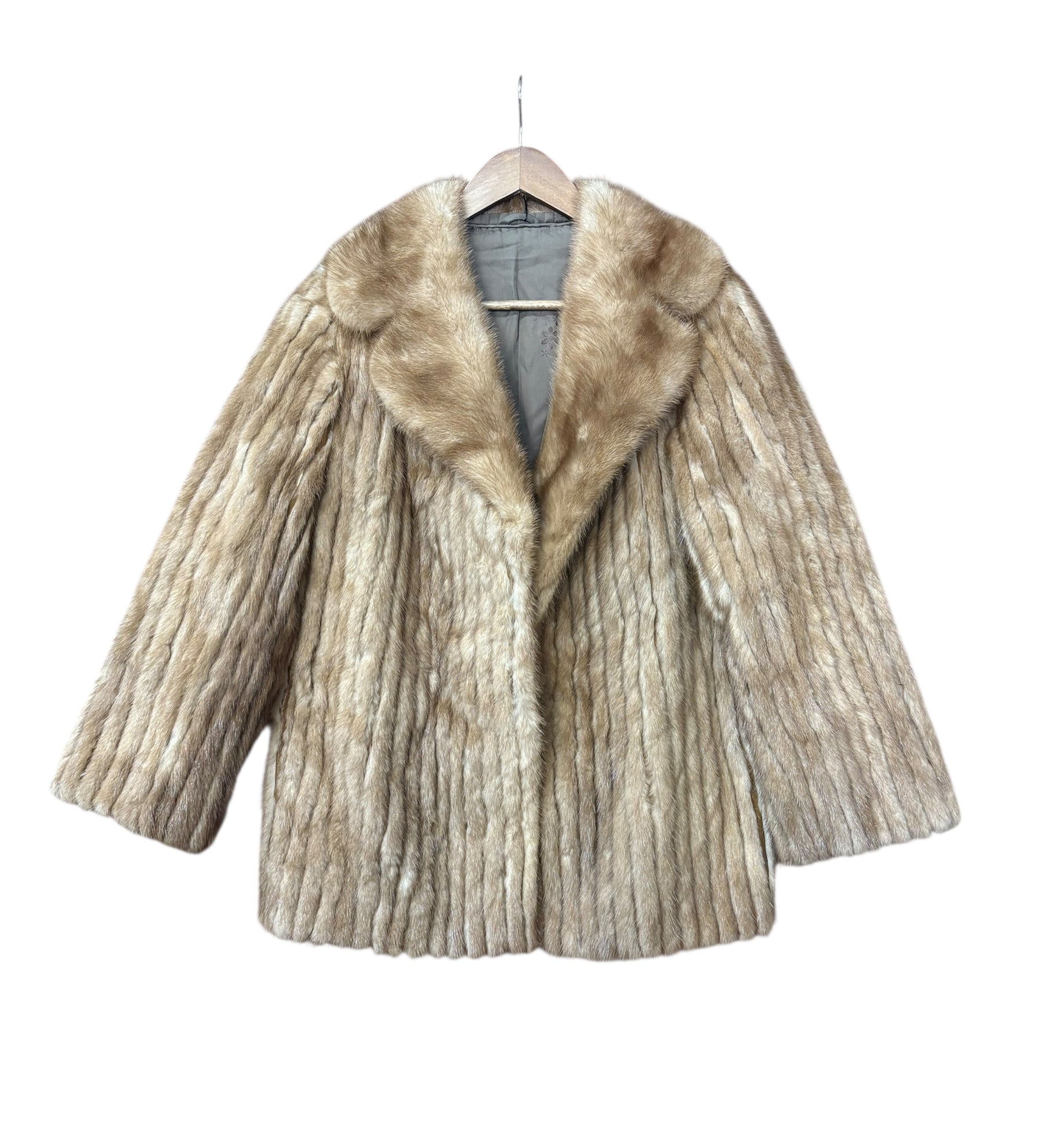 Vintage Light Brown Mink Fur Coat