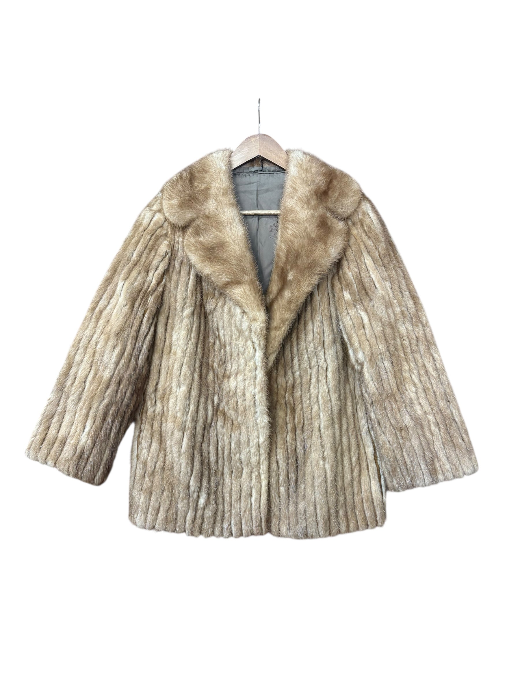 Vintage Light Brown Mink Fur Coat