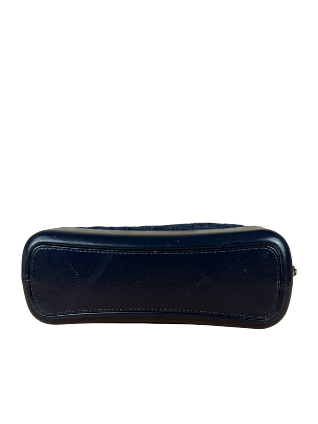 Chanel Navy Leather Trim/Tweed Gabrielle Shoulder Bag