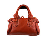 Chloé Vintage Red Leather Paddington Bag (Broken Lock