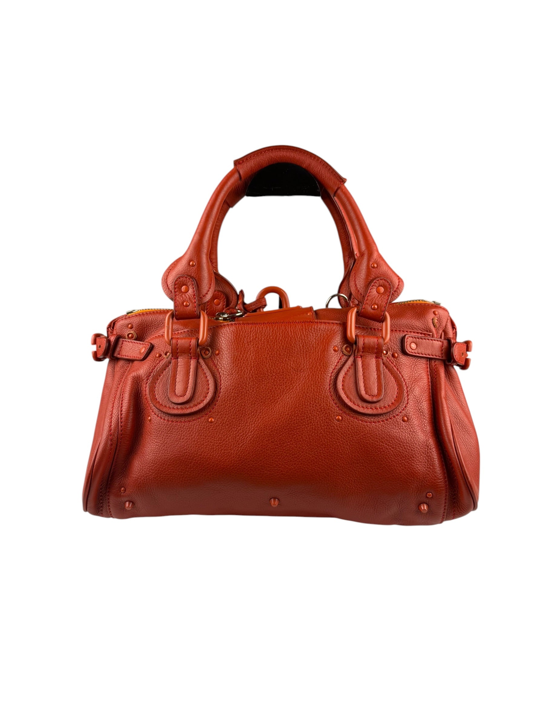Chloé Vintage Red Leather Paddington Bag (Broken Lock