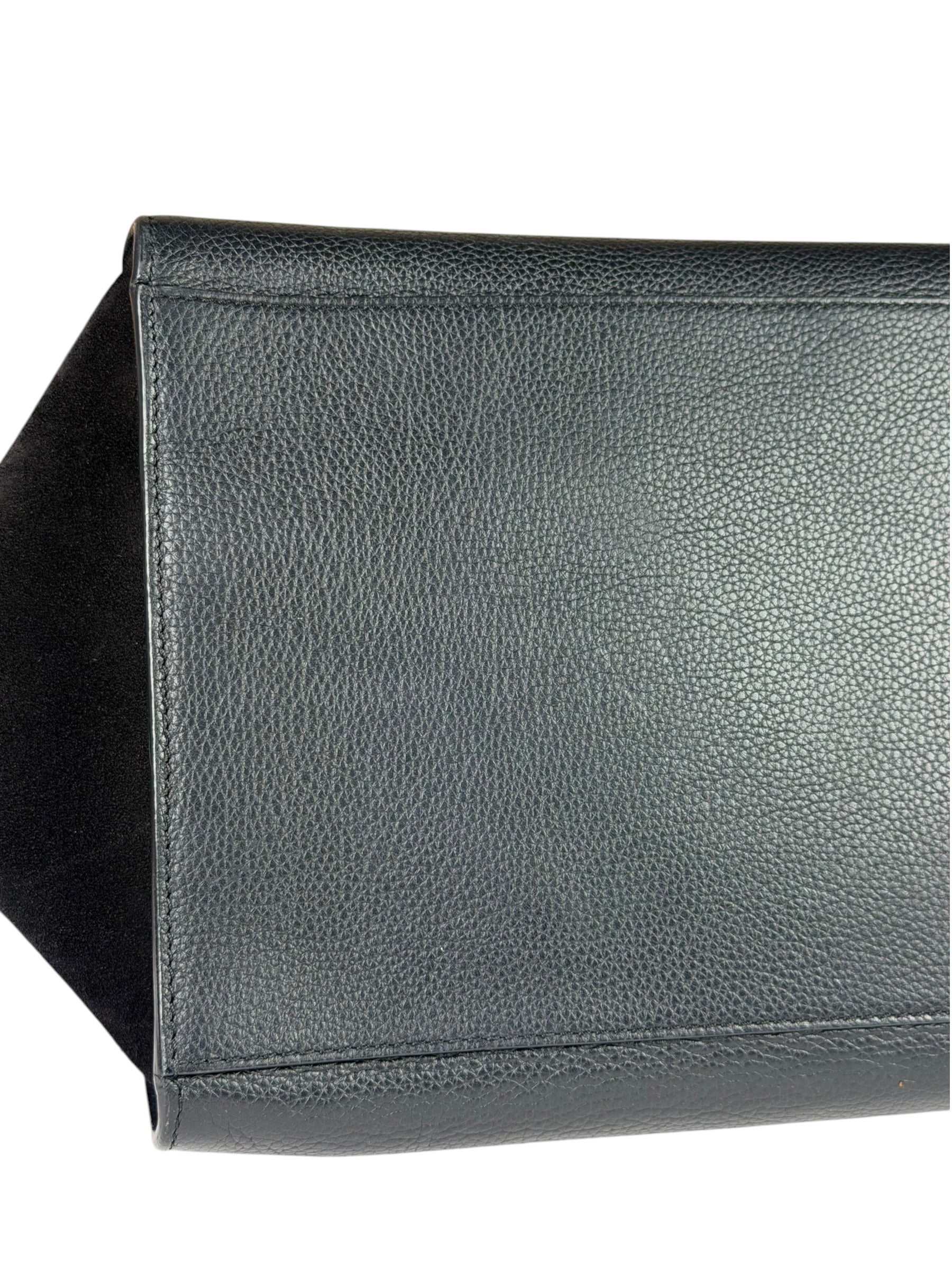 Celine Black Leather/Suede Trapeze Medium Handbag