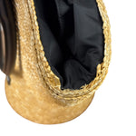 Balenciaga Raffia Woven/Leather Trim Beach Tote