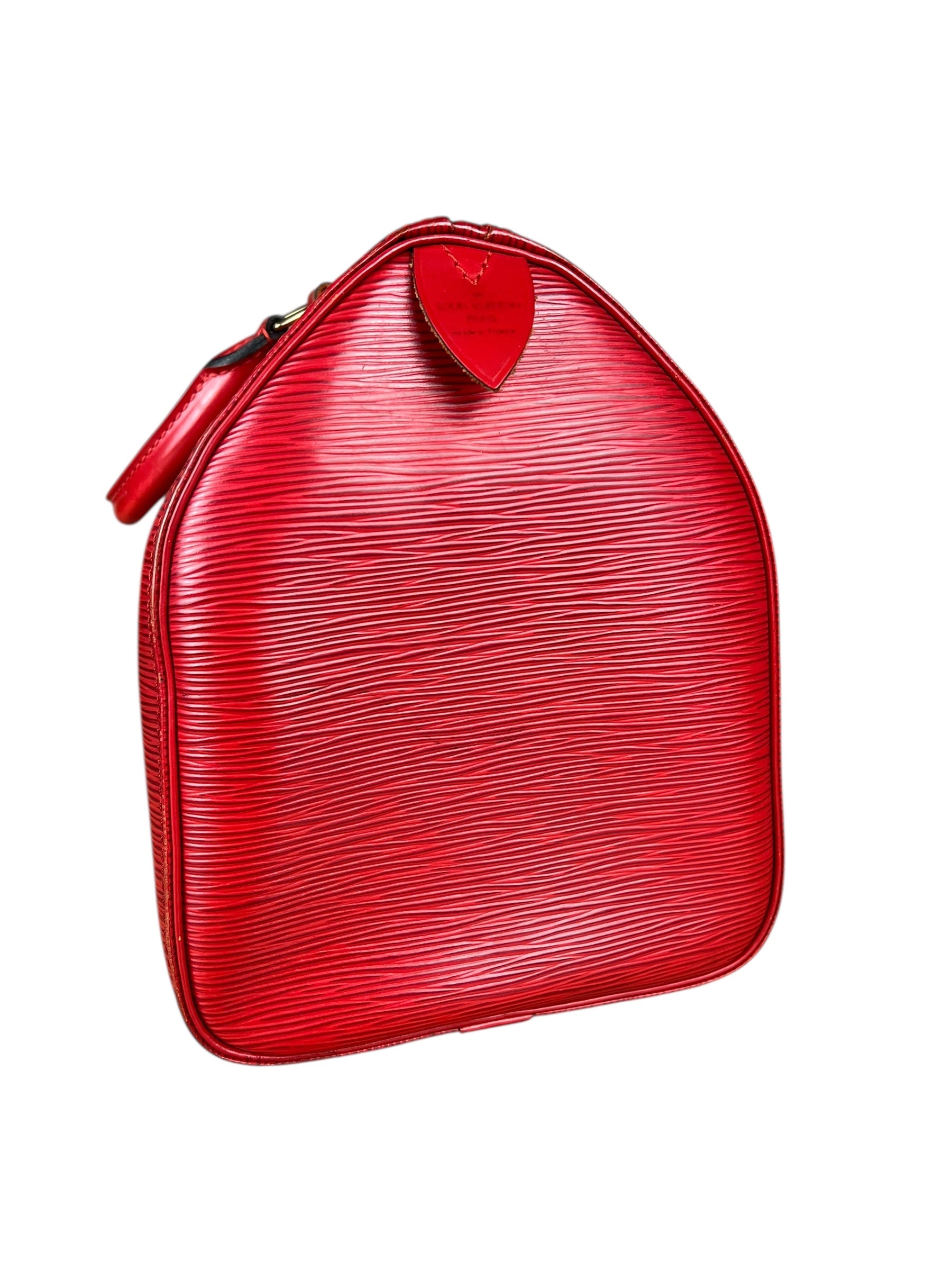 Louis Vuitton Red Epi Speedy 35