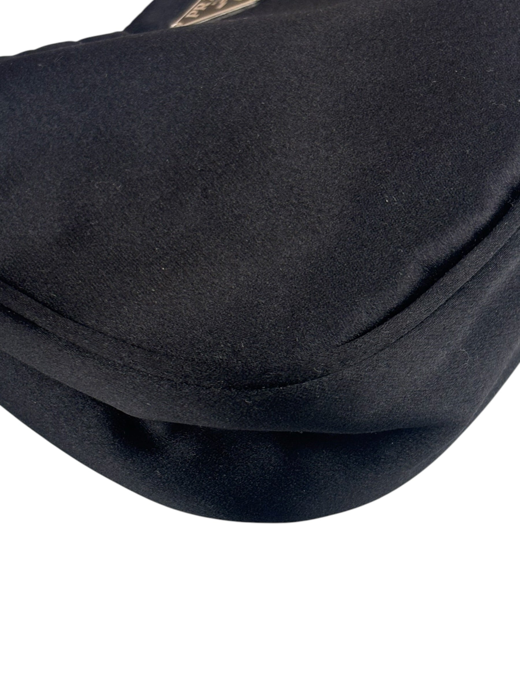 Prada Vintage Satin Black Pochette