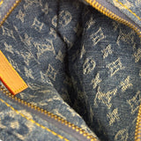Louis Vuitton Blue Denim/Leather Trim Pochette