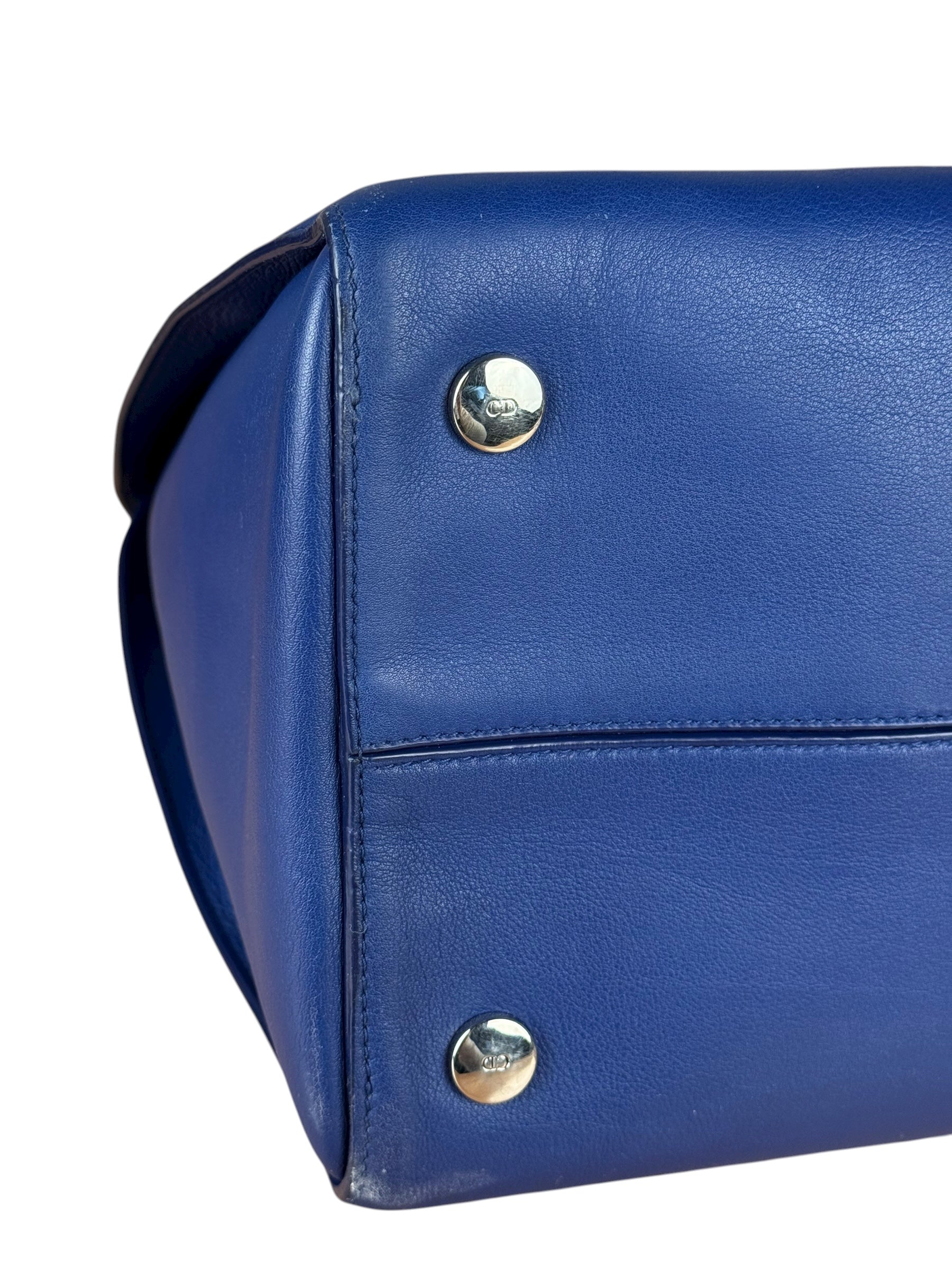 Christian Dior Python Trimmed Blue Addict Tote