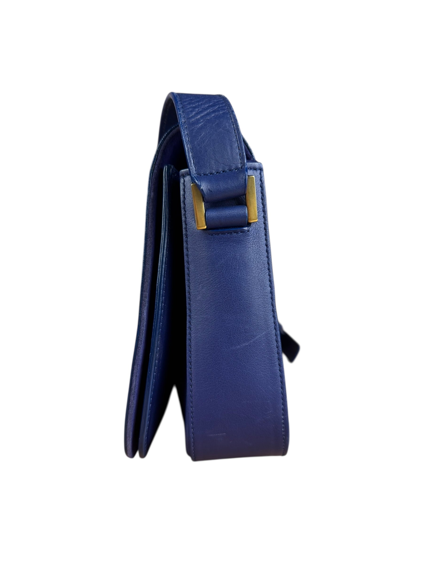 Saint Laurent Chyc Royal Blue Leather Crossbody