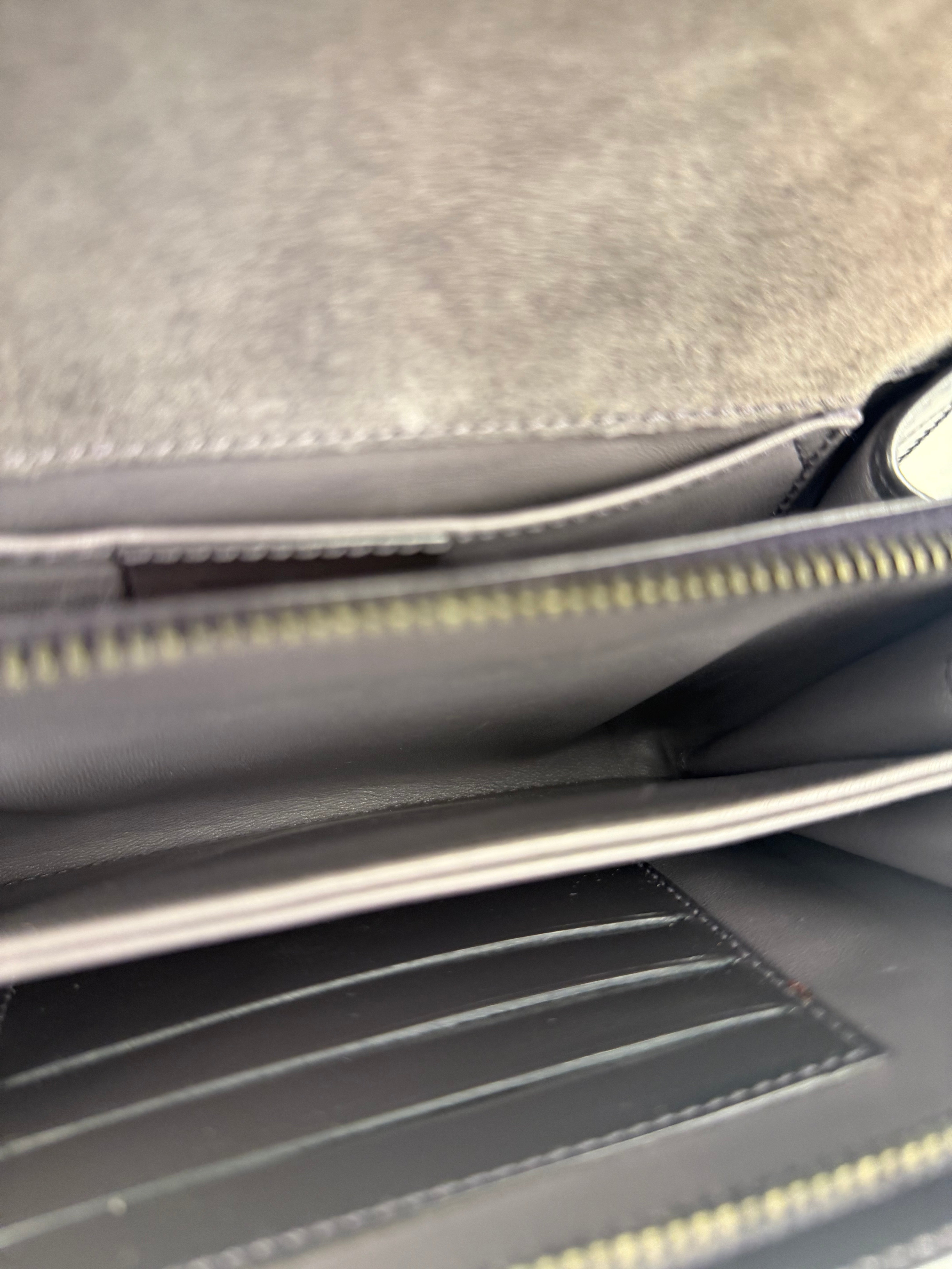 Gucci Grey Patent Leather Flap Mini Shoulder Bag