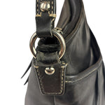 Coach Black Leather Soho Pleated Crossbody Bag