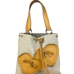 YSL Canvas Kahala Heart Tote